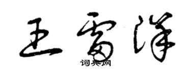 曾慶福王雷洋草書個性簽名怎么寫