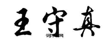 胡問遂王守真行書個性簽名怎么寫