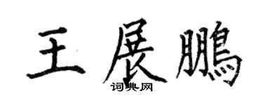 何伯昌王展鵬楷書個性簽名怎么寫
