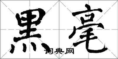 翁闓運黑毫楷書怎么寫