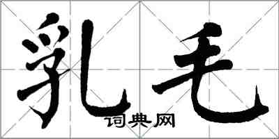 翁闓運乳毛楷書怎么寫