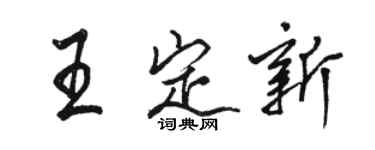 駱恆光王定新行書個性簽名怎么寫