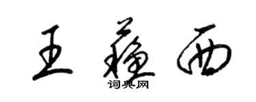 梁錦英王蘇西草書個性簽名怎么寫