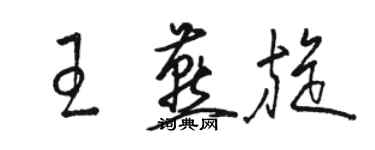 駱恆光王燕旋草書個性簽名怎么寫