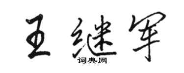駱恆光王繼軍行書個性簽名怎么寫