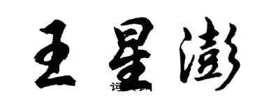 胡問遂王星澎行書個性簽名怎么寫