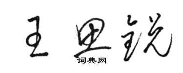 駱恆光王思銳草書個性簽名怎么寫