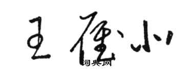 駱恆光王雁北草書個性簽名怎么寫