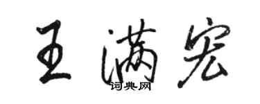 駱恆光王滿宏行書個性簽名怎么寫