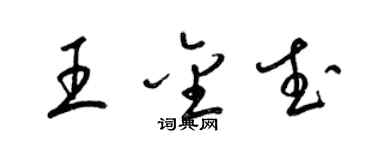 梁錦英王金武草書個性簽名怎么寫