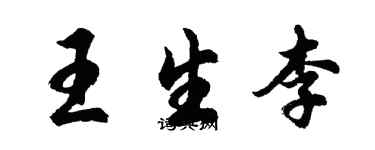 胡問遂王生李行書個性簽名怎么寫