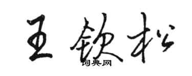 駱恆光王欽松行書個性簽名怎么寫