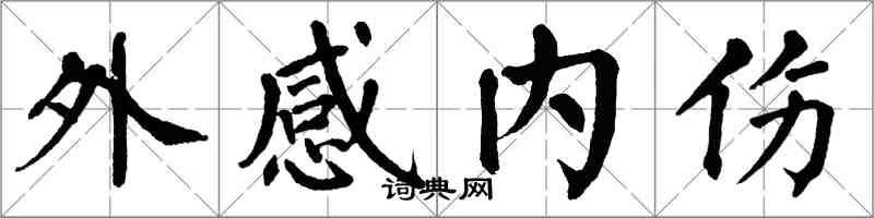 翁闓運外感內傷楷書怎么寫