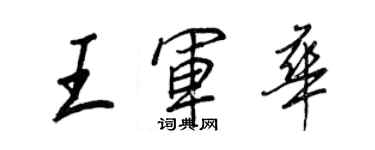 王正良王軍華行書個性簽名怎么寫