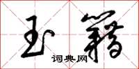 梁錦英玉籍草書怎么寫