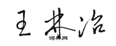 駱恆光王林冶草書個性簽名怎么寫