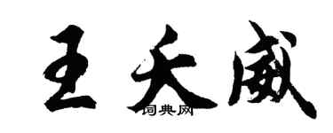 胡問遂王夭威行書個性簽名怎么寫