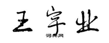 曾慶福王宇業行書個性簽名怎么寫