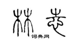陳聲遠林志篆書個性簽名怎么寫