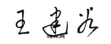 駱恆光王建穀草書個性簽名怎么寫