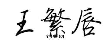 王正良王繁唇行書個性簽名怎么寫