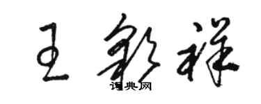 駱恆光王彩祥草書個性簽名怎么寫