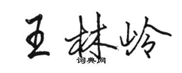 駱恆光王林嶺行書個性簽名怎么寫