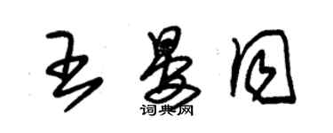 朱錫榮王晏同草書個性簽名怎么寫