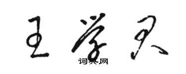 駱恆光王學君草書個性簽名怎么寫