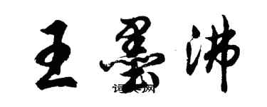 胡問遂王墨沸行書個性簽名怎么寫