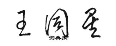 駱恆光王同星草書個性簽名怎么寫