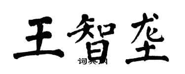 翁闓運王智壟楷書個性簽名怎么寫