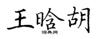丁謙王晗胡楷書個性簽名怎么寫