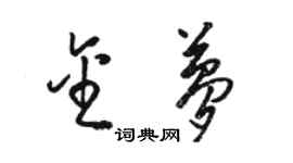 駱恆光金夢草書個性簽名怎么寫