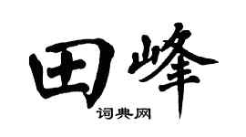 翁闓運田峰楷書個性簽名怎么寫