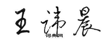 駱恆光王諱晨行書個性簽名怎么寫