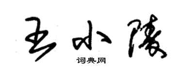 朱錫榮王小陵草書個性簽名怎么寫