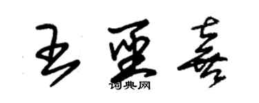 朱錫榮王聖喜草書個性簽名怎么寫