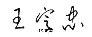 駱恆光王定忠草書個性簽名怎么寫