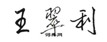 駱恆光王翠利行書個性簽名怎么寫