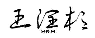 曾慶福王潤杉草書個性簽名怎么寫