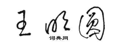 駱恆光王明圓草書個性簽名怎么寫