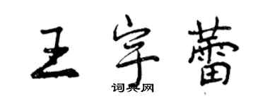 曾慶福王宇蕾行書個性簽名怎么寫