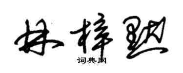 朱錫榮林梓默草書個性簽名怎么寫