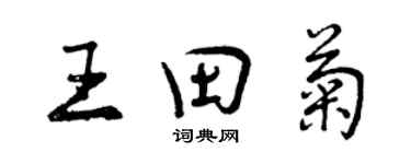 曾慶福王田菊行書個性簽名怎么寫