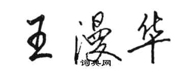 駱恆光王漫華行書個性簽名怎么寫