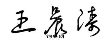 曾慶福王晨濤草書個性簽名怎么寫