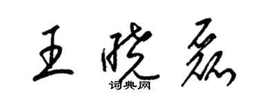 梁錦英王曉磊草書個性簽名怎么寫