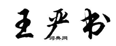 胡問遂王嚴書行書個性簽名怎么寫