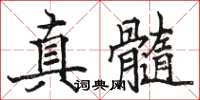 駱恆光真髓楷書怎么寫